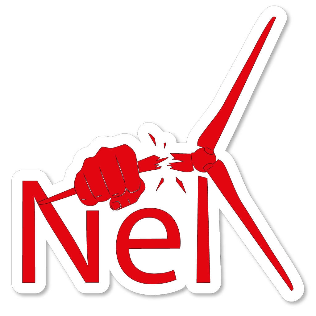 Nei til vindkraft - sticker