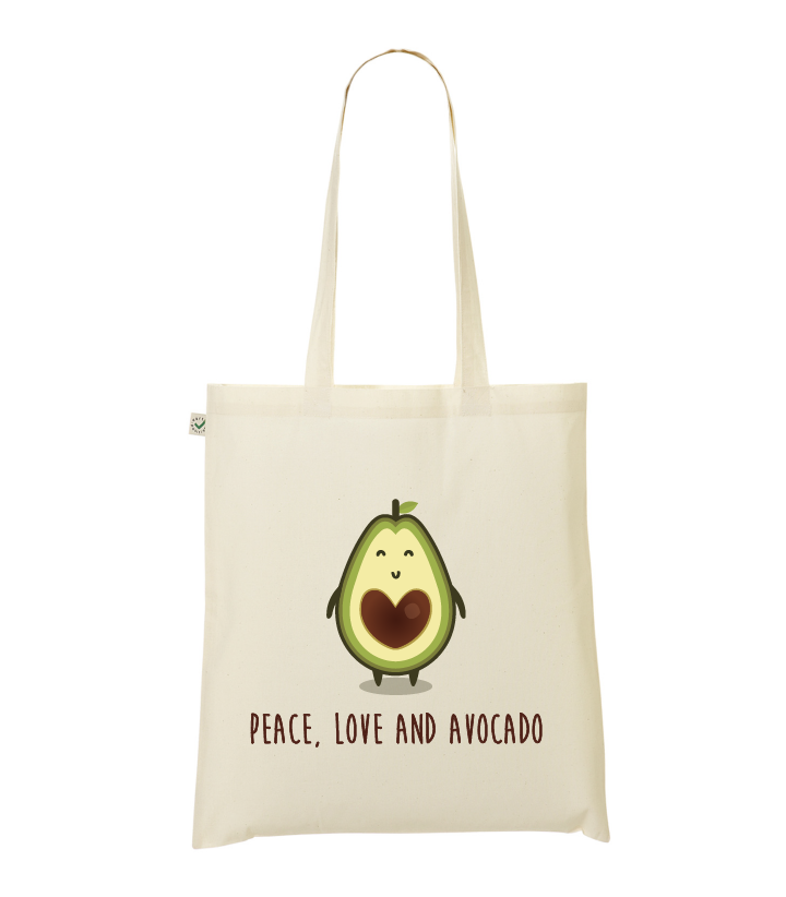 Peace, love and avocado - handlenett