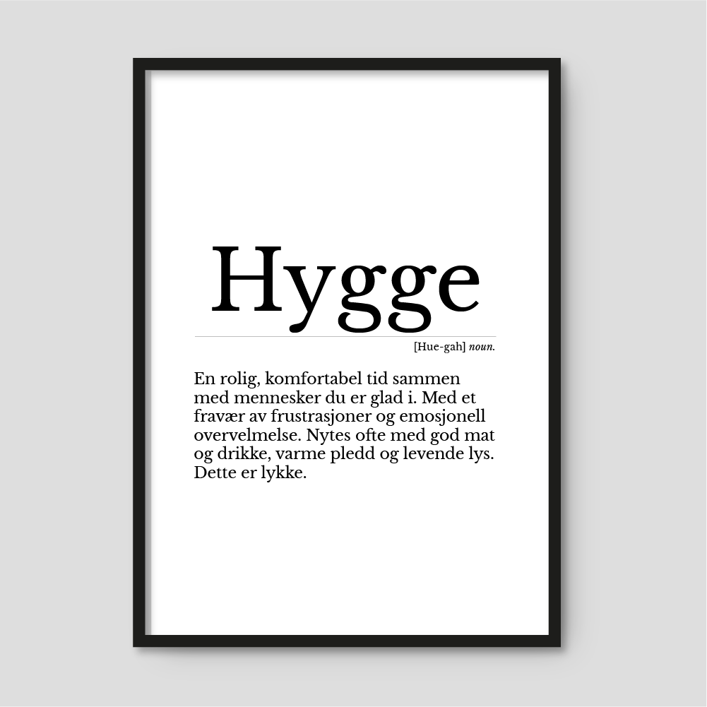Hygge - Plakat