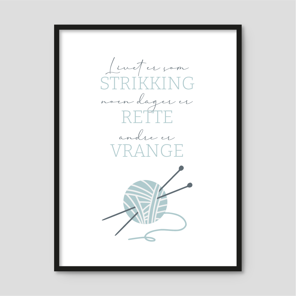 Rett vrang plakat 30x40