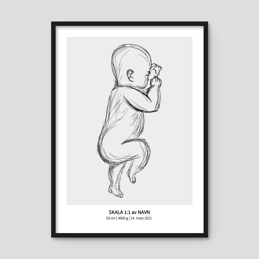 Fødselsplakat | 50x70 cm