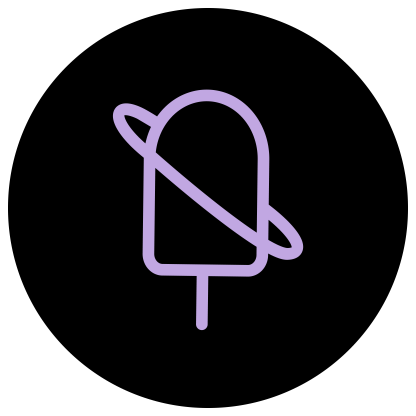 Atom black - sticker