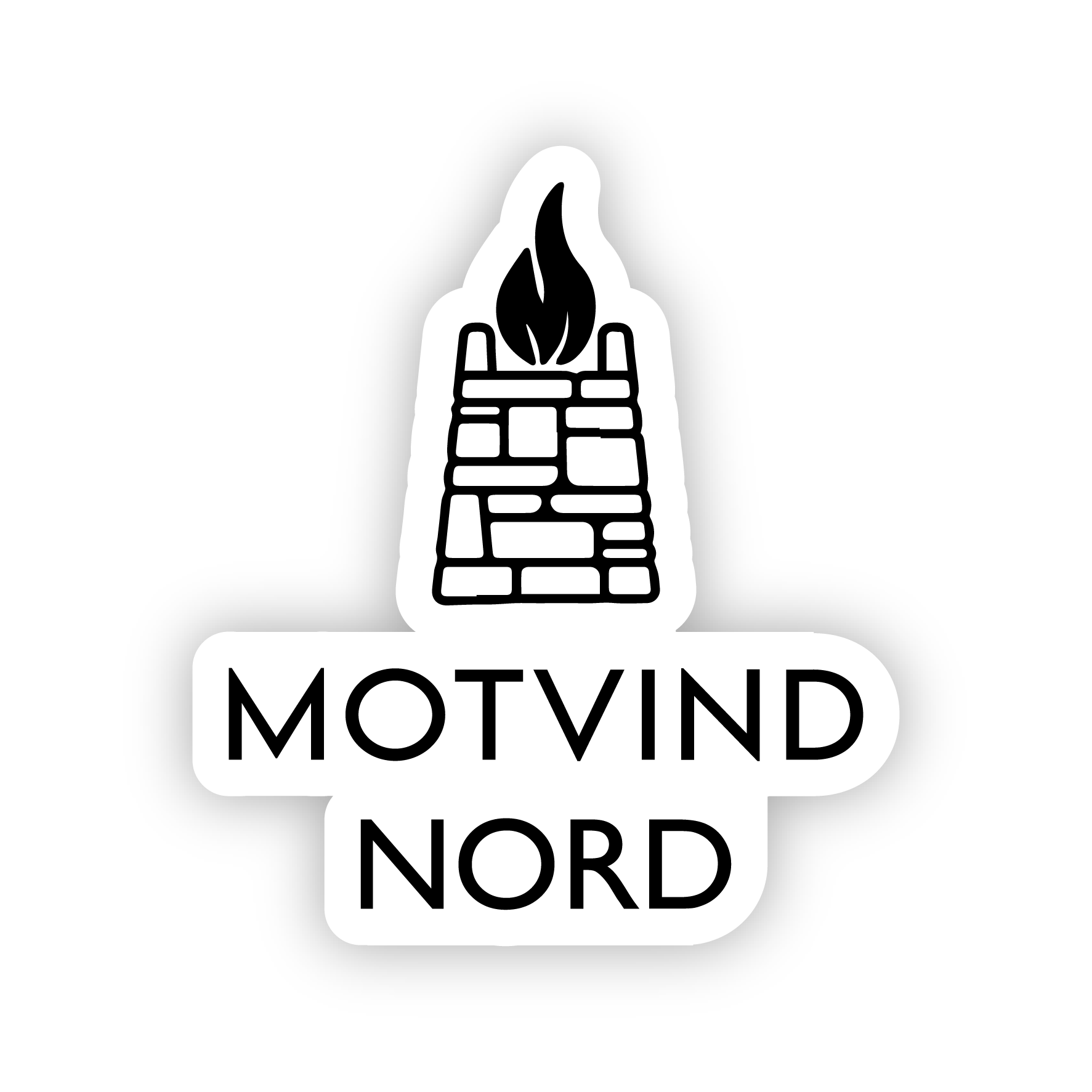 Motvind Nord - sticker