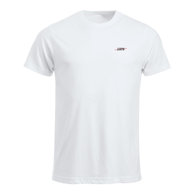 100% - Hvit T-Shirt Herre