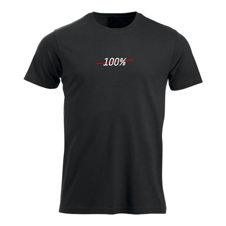 100% – Svart T-Shirt Herre - Stor Logo