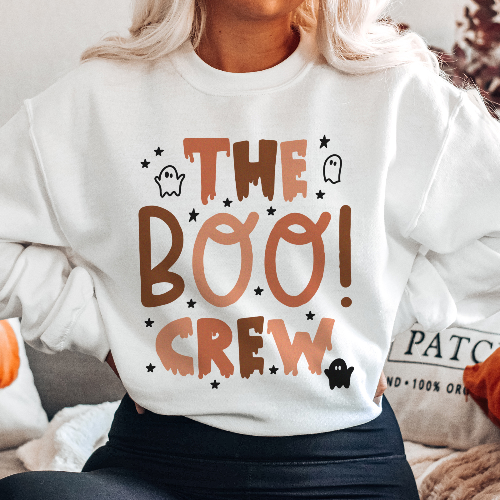 halloween genser boo crew