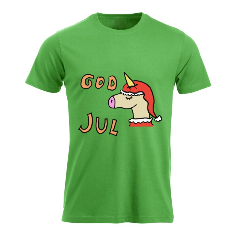 God Jul Enhjørning Tskjorte Herre