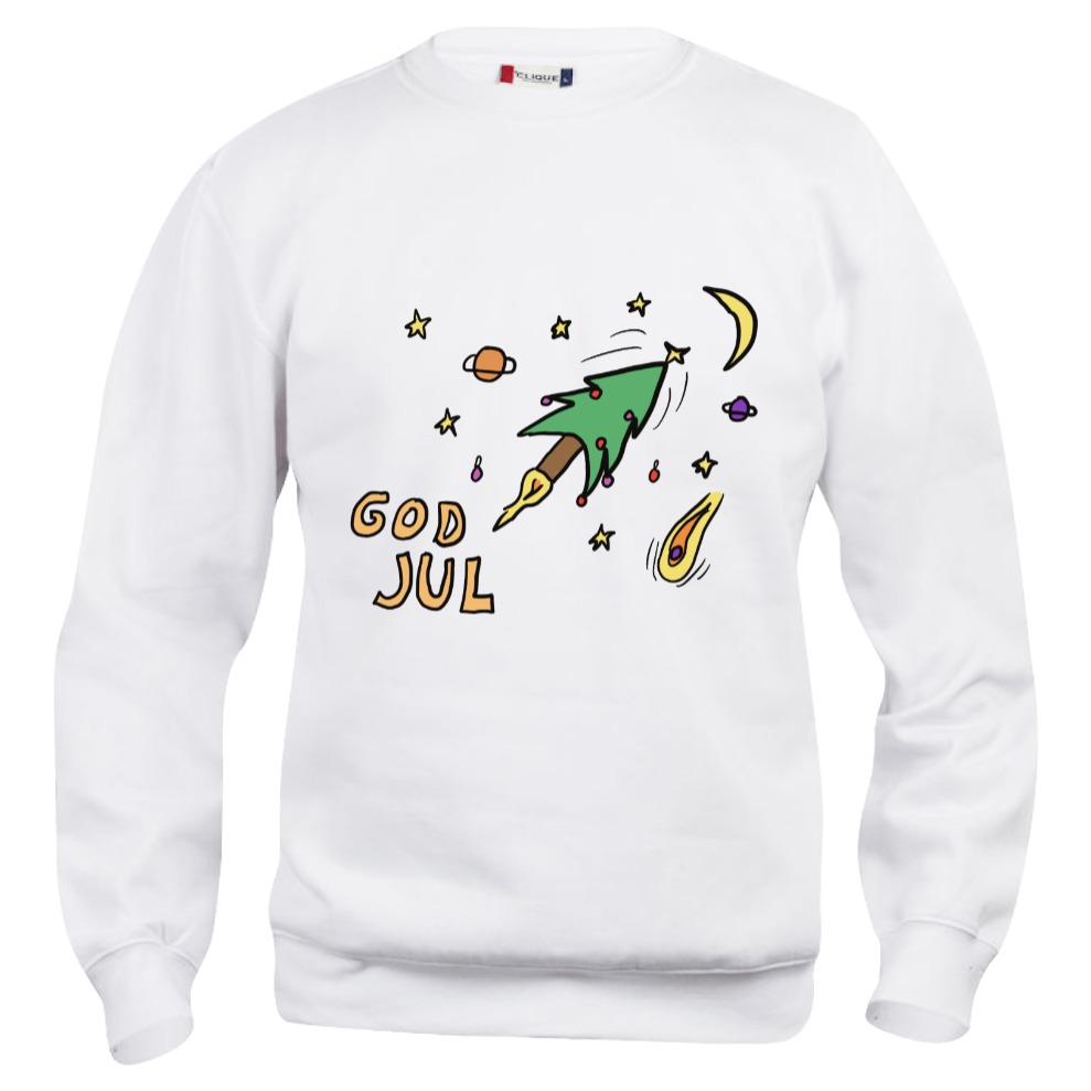 God Jul Rocket Tree Julegenser for Voksne
