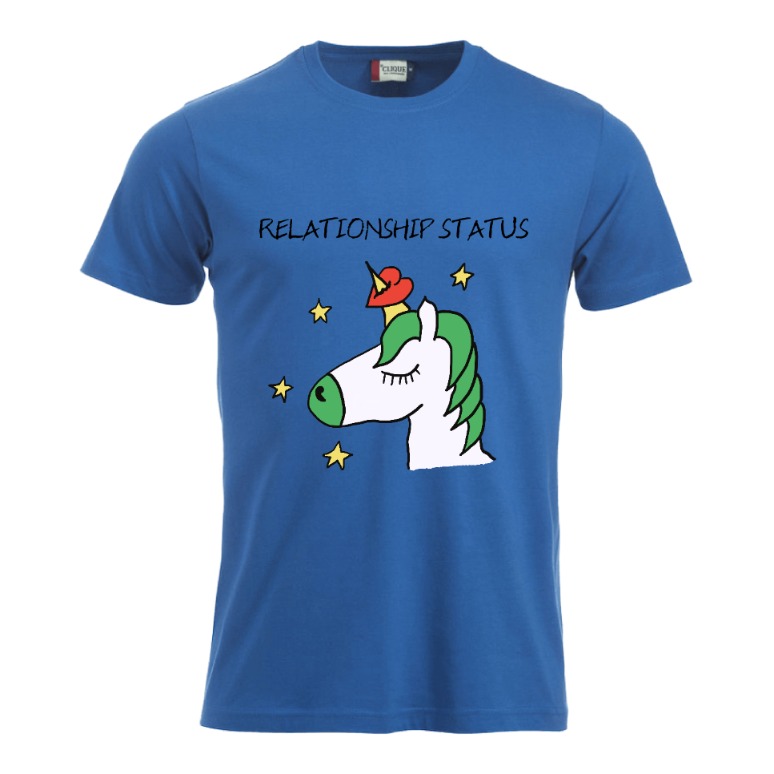 Relationship Status Unicorn Herre Tskjorte