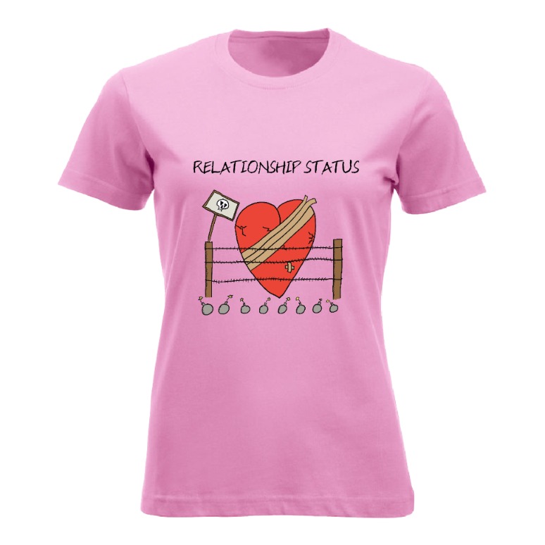 Relationship Status Heart Dame Tskjorte