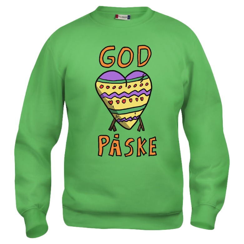 God Påske Eggehjerte Voksen Genser (Unisex)