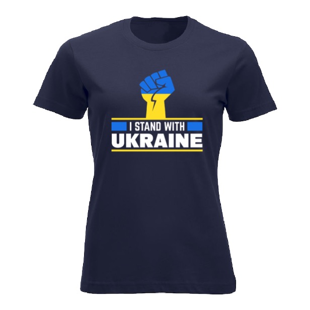 I stand with Ukraine - t-skjorte dame