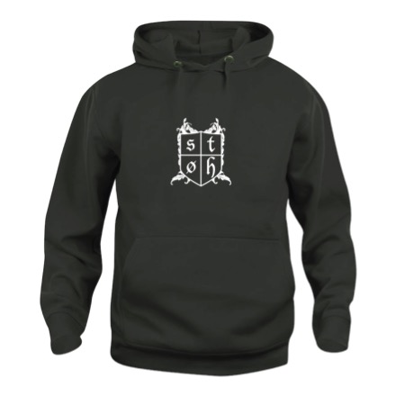 STØH hoody hvitt emblem