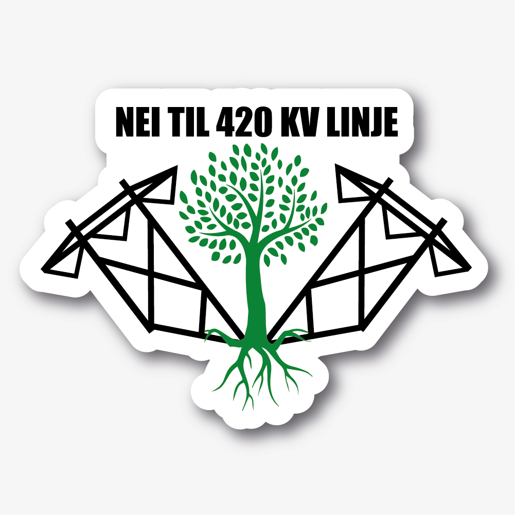 Nei til KV420 linje - grønn sticker