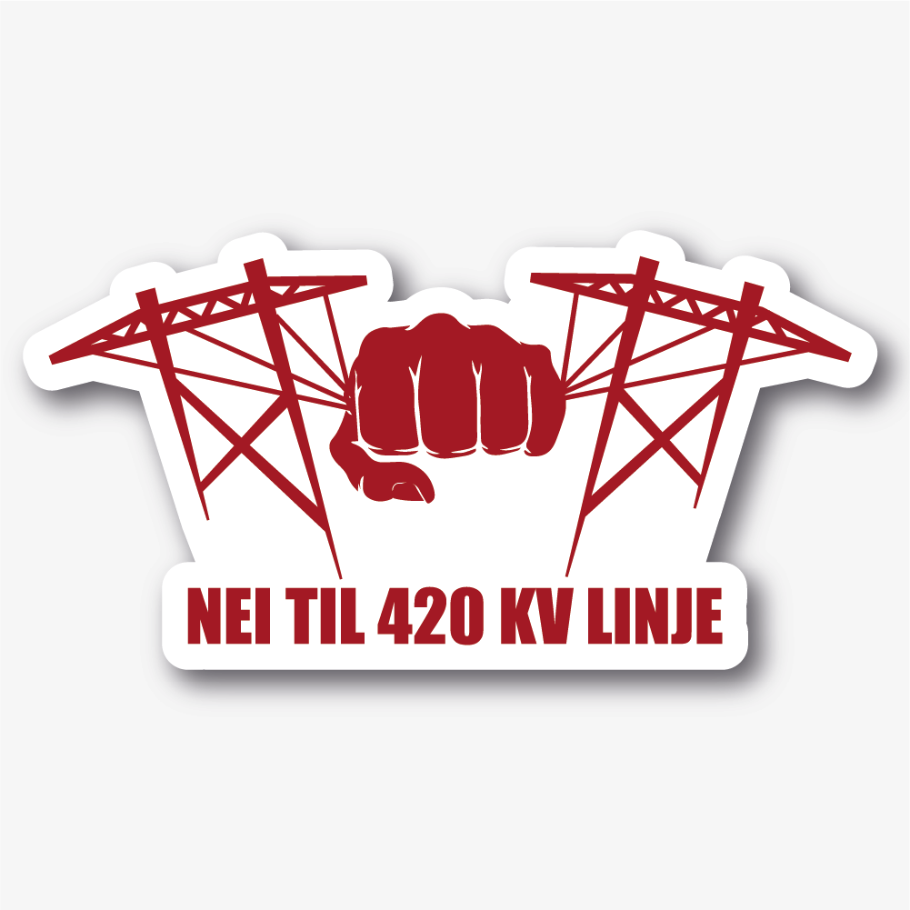 Nei til KV420 linje - rød sticker