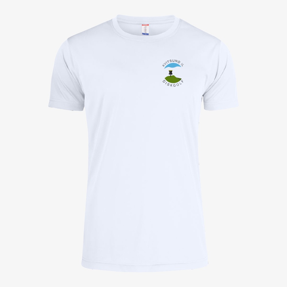 KVIL T-skjorte herre hvit. Farget logo. Navn på rygg.