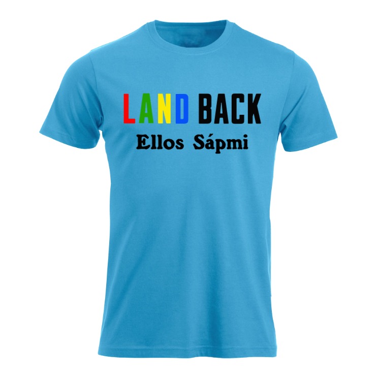 Land Back Ellos Sápmi T-shirt Herre turquoise/turkis