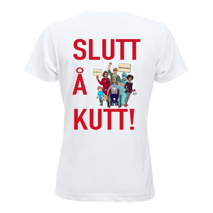 Slutt å kutt T-skjorte Dame (Hvit)