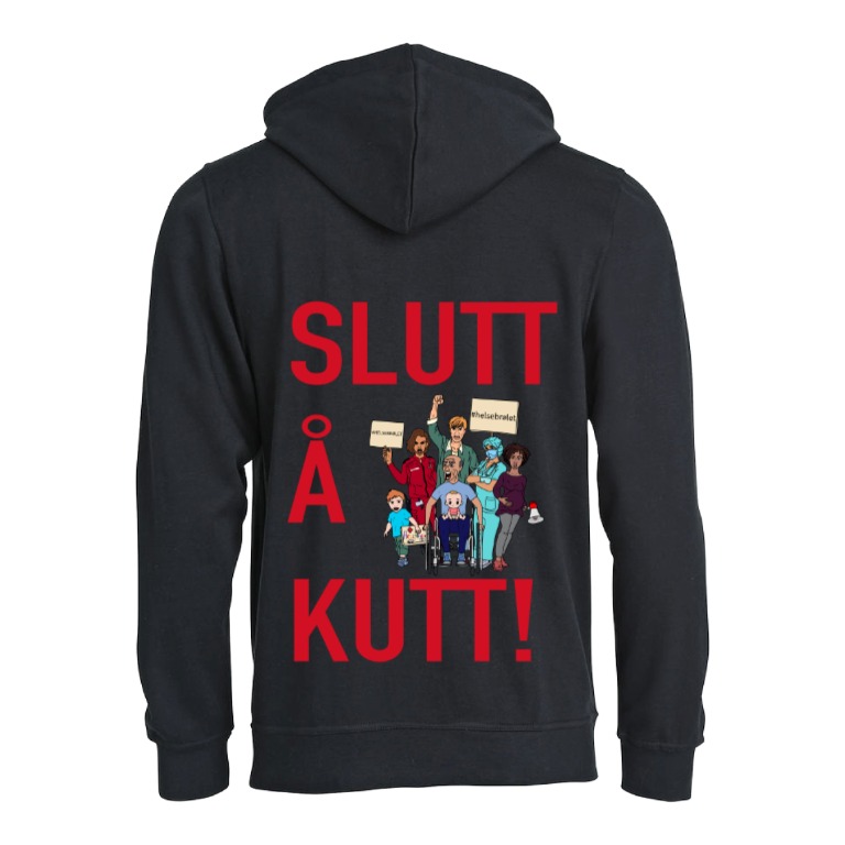 Slutt å kutt Hettegenser Unisex (Sort)