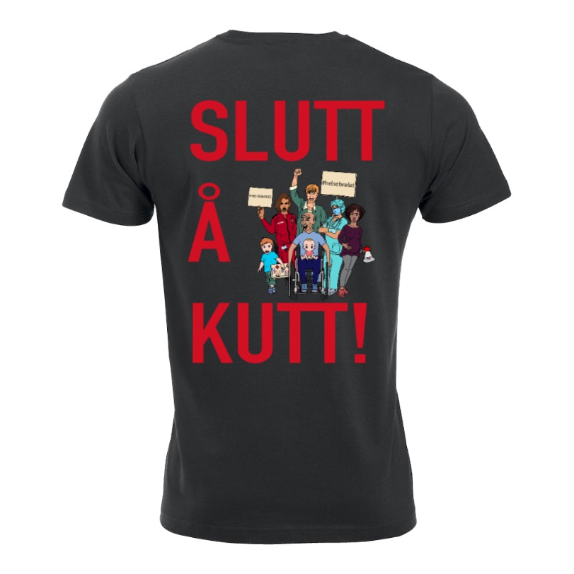 Slutt å kutt T-skjorte Herre/Unisex (Sort)