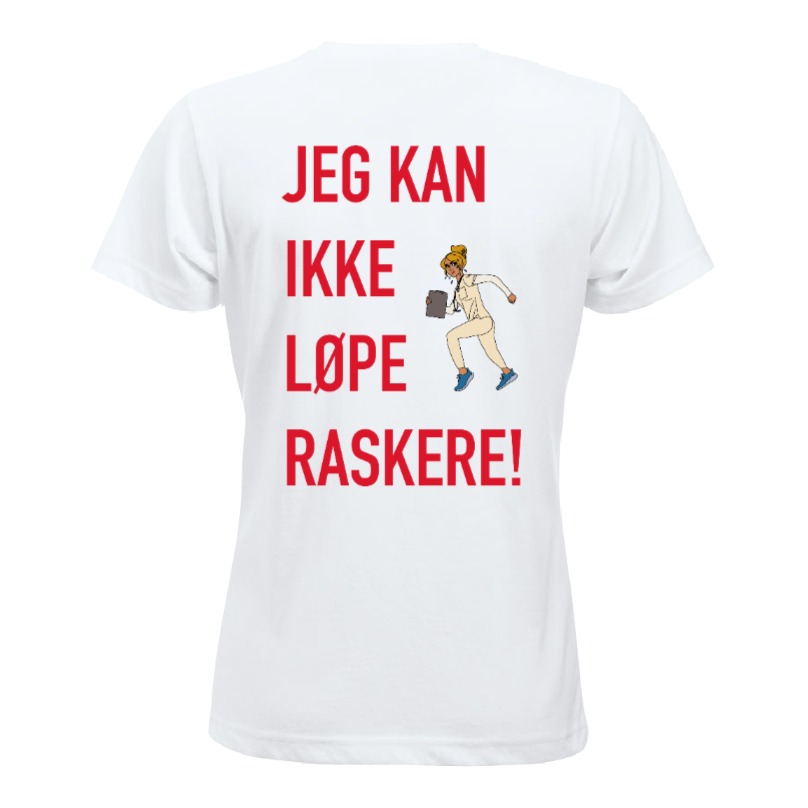 Jeg kan ikke løpe raskere T-skjorte Dame (Hvit)