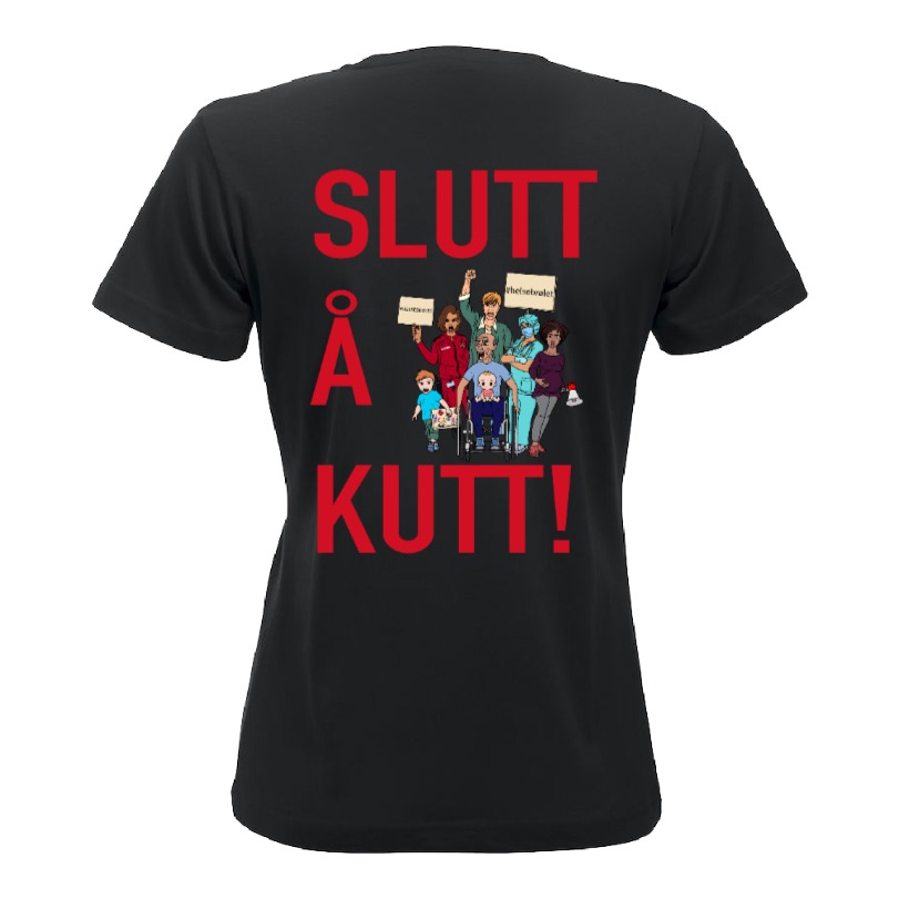 Slutt å kutt T-skjorte Dame (Sort)