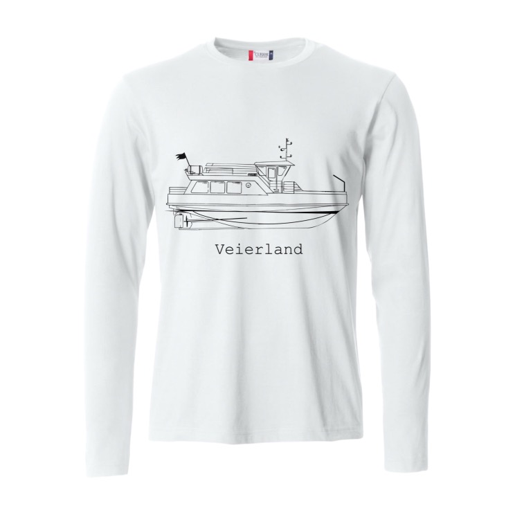 Langermet t-skjorte Veierland herre sort trykk