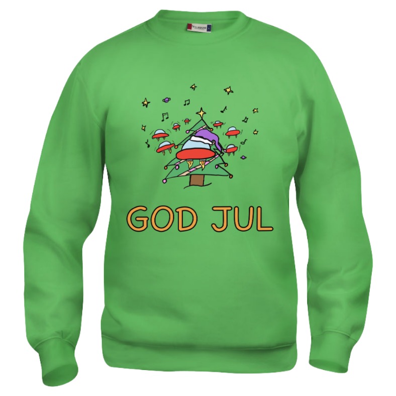 God Jul Ufo Tree Genser Voksen (Unisex)
