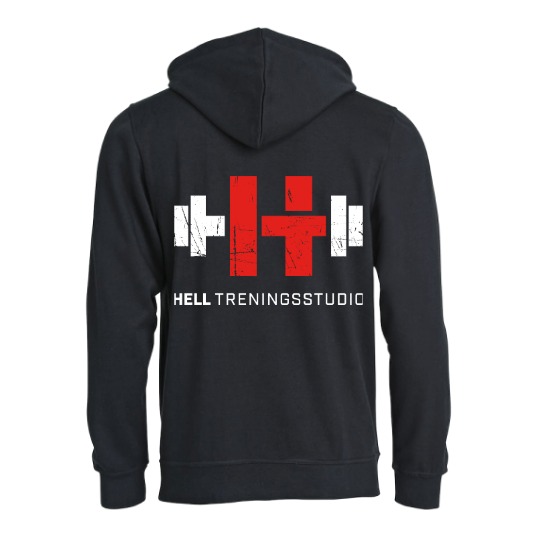 UNISEX - Sweatshirt med hette og logo bak