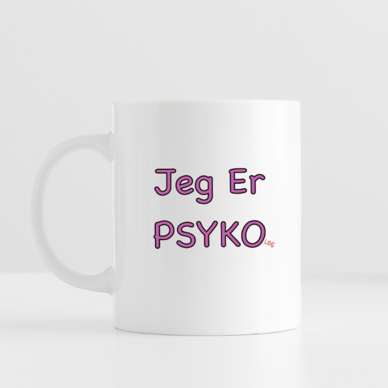JEG ER PSYKOlog Kopp Lilla Skrift