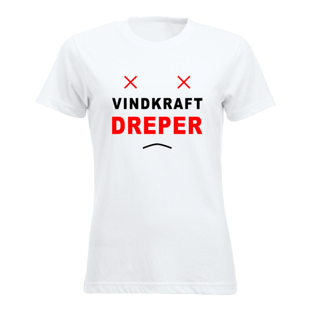VINDKRAFT DREPER (lys t-skjorte) - dame