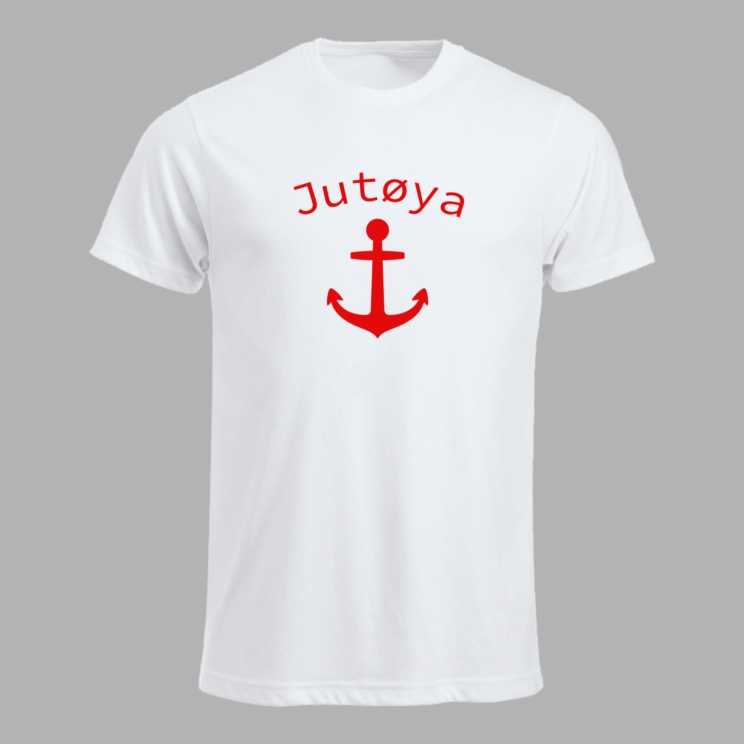 T-skjorte jutøya anker logo rød barn