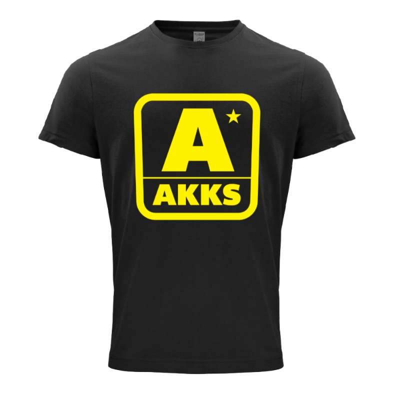 AKKS T-skjorte Logo Gul "Herre"