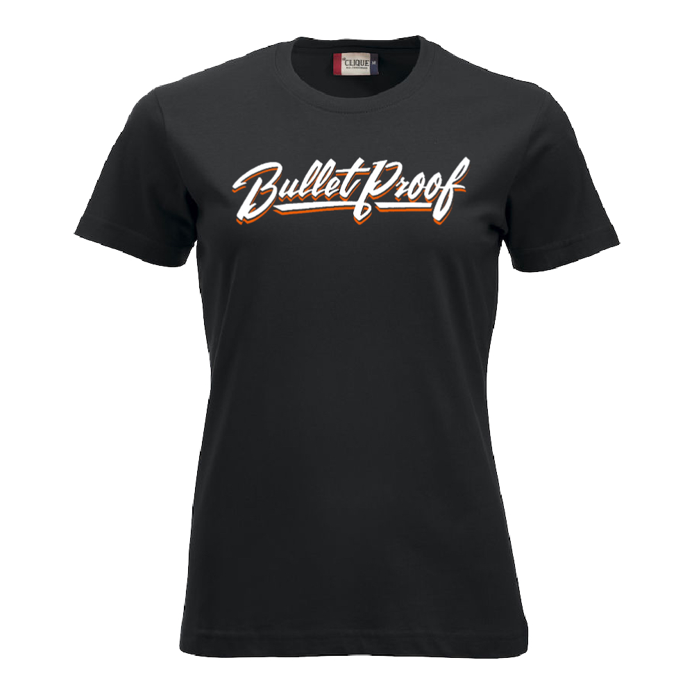 Bullet Proof t-shirt m logo foran (dame)