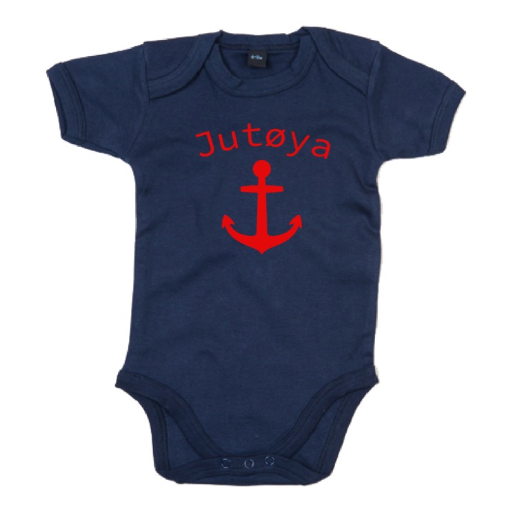 Body Jutøya anker logo rød kortermet