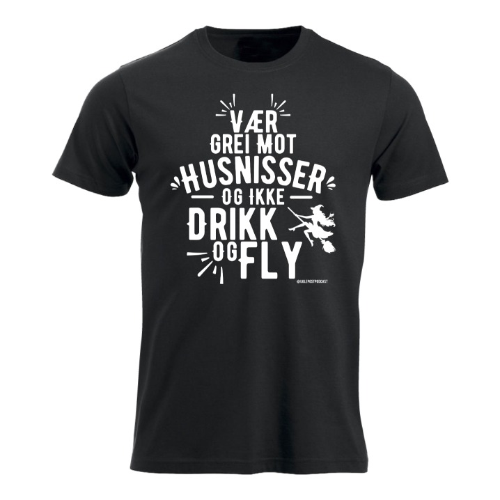 Ikke drikk og fly - hvitt trykk (unisex)