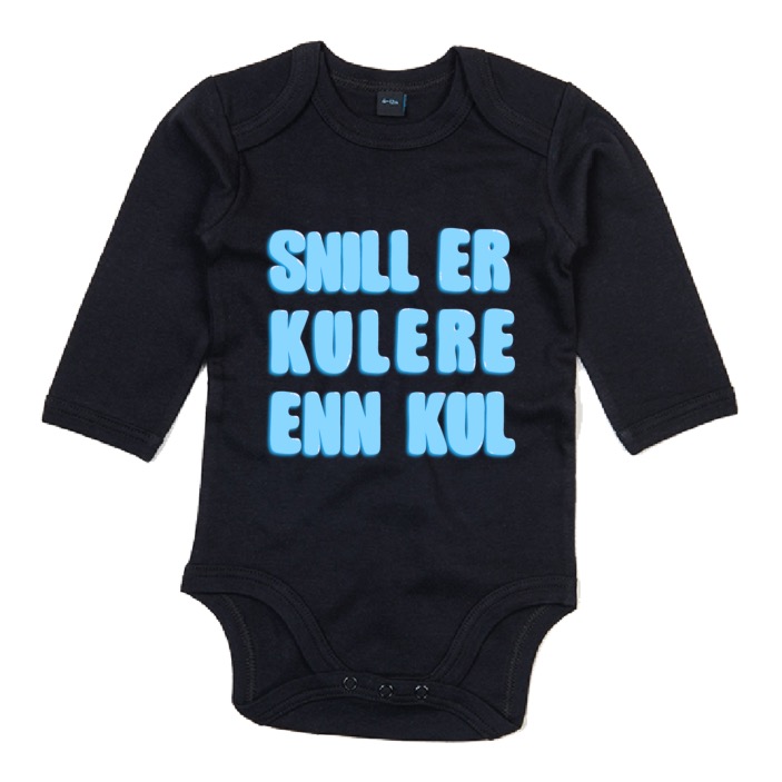 Body baby - Snill er kulere enn kul - Blå tekst
