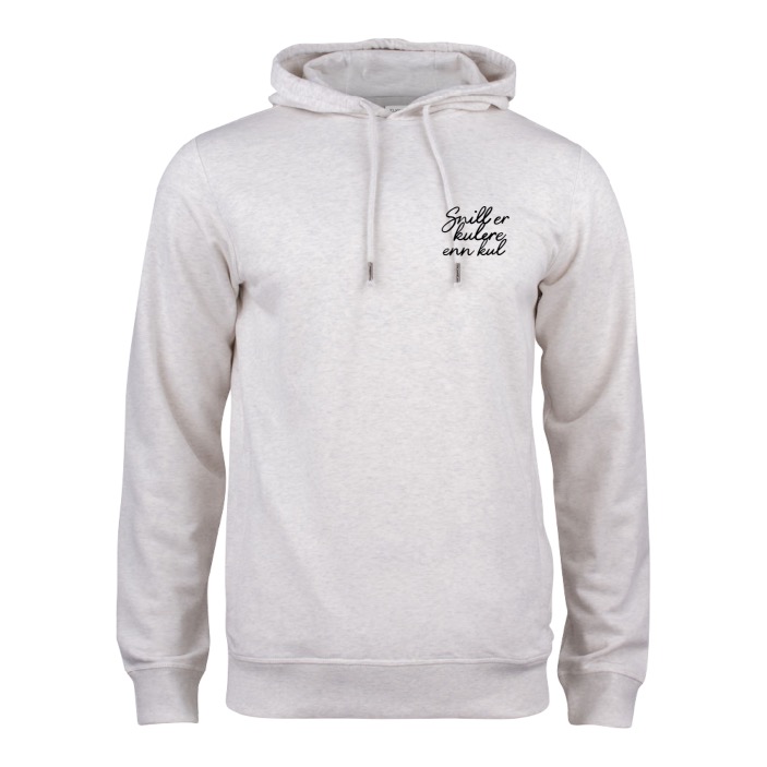 Hoodie premium unisex - Snill er kulere enn kul - Sort tekst
