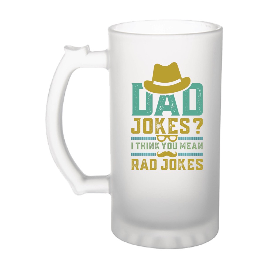 Dad jokes, morsomt krus til pappa som er glad i øl og en dårlig vits