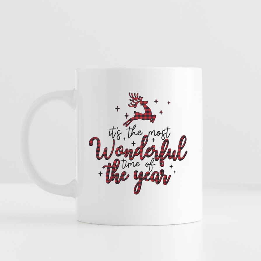 Vintage julemotiv, kopp til jul, it´s the most wonderful time of the year