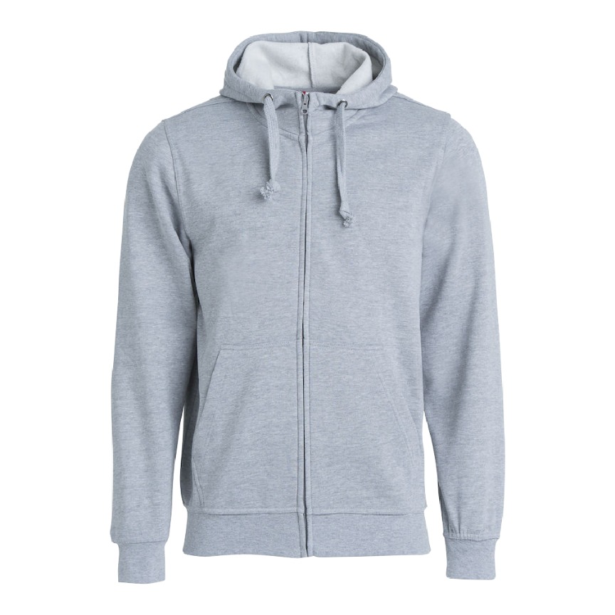 Basic hoody full zip rød logo 2024