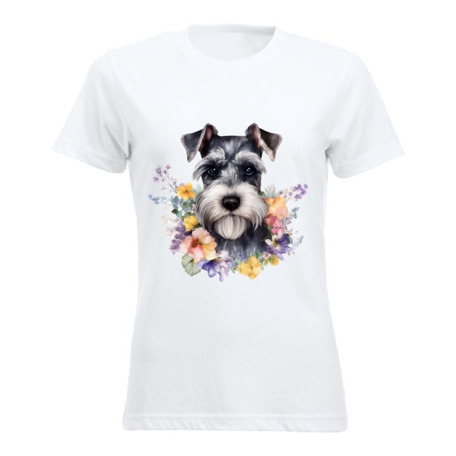 K02 Hund blomst T Skjorte