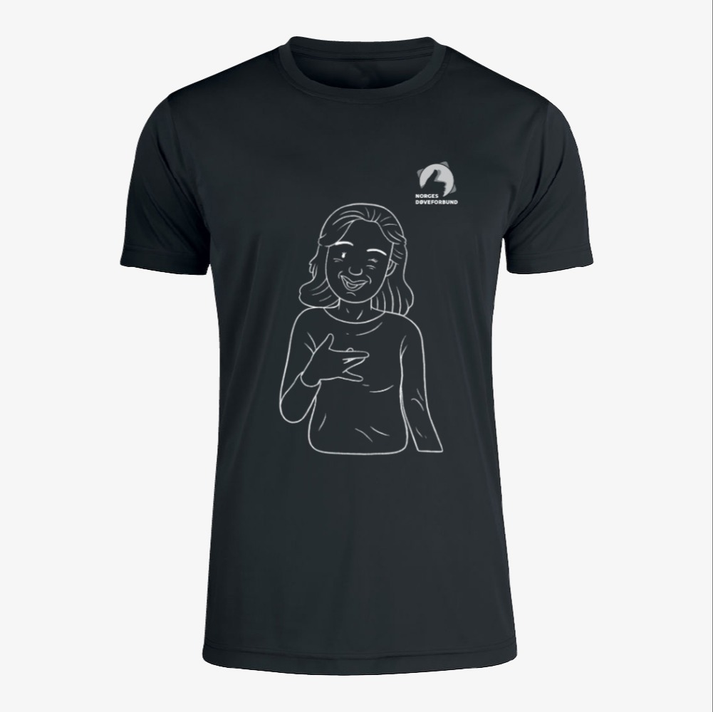 Tegnspråk ;-) trening hvitt trykk unisex