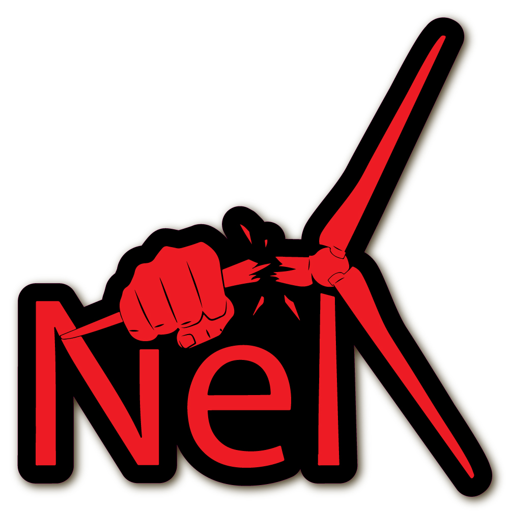 Nei til vindkraft (sort) - sticker