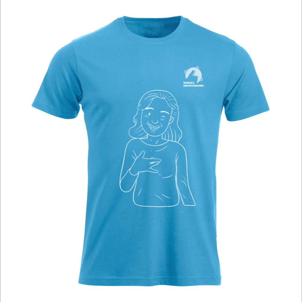 Tegnspråk ;-) hvitt trykk unisex
