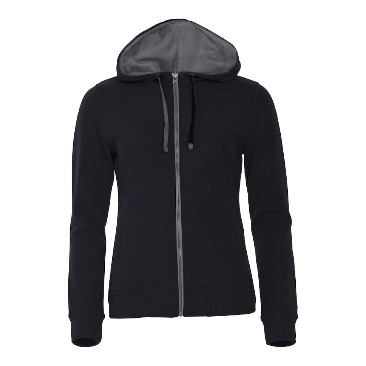 Behagelig zip hoodie med trykk på rygg
