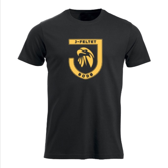 J-feltet t-skjorte - sort