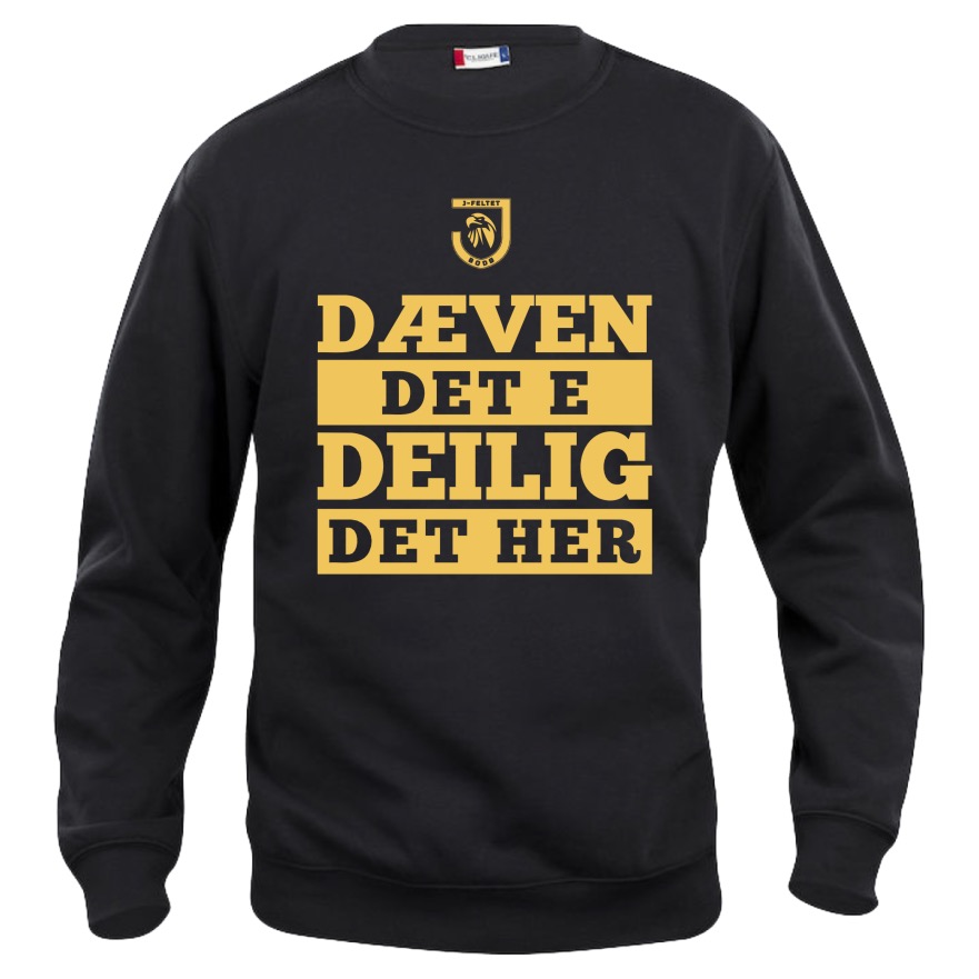 Deilig det her - sort collegegenser