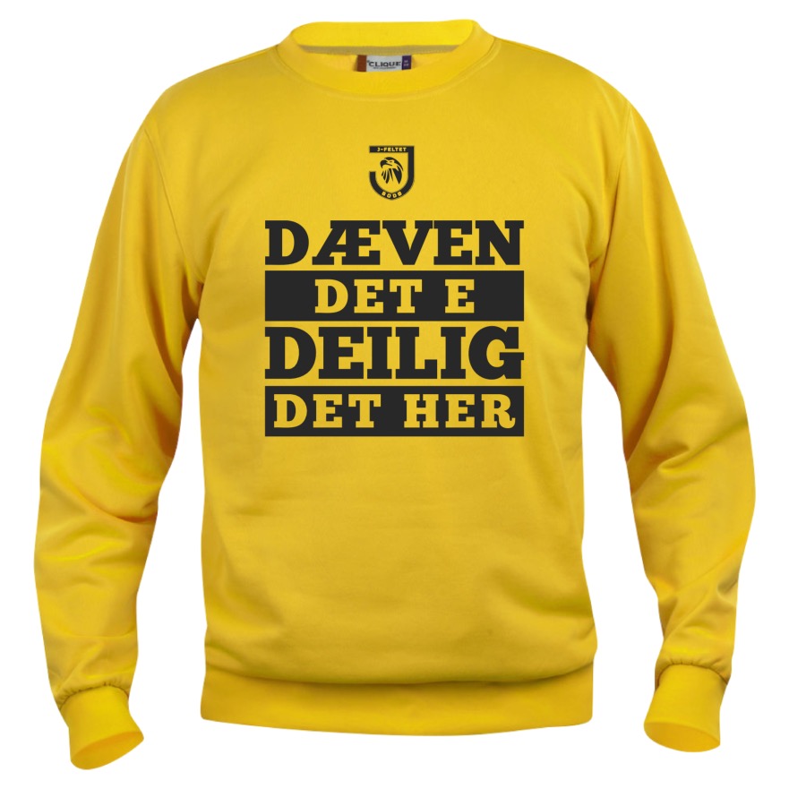 Deilig det her - gul collegegenser