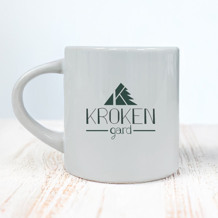 Kroken logo - keramisk krus